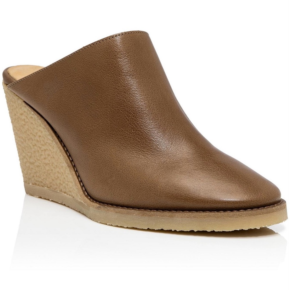 Isabel Marant Tan Leather Wedge Mules